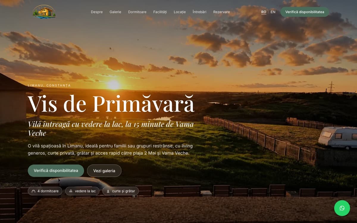 Home page of the Vis de Primăvară website